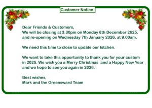 Christmas Holiday Notice