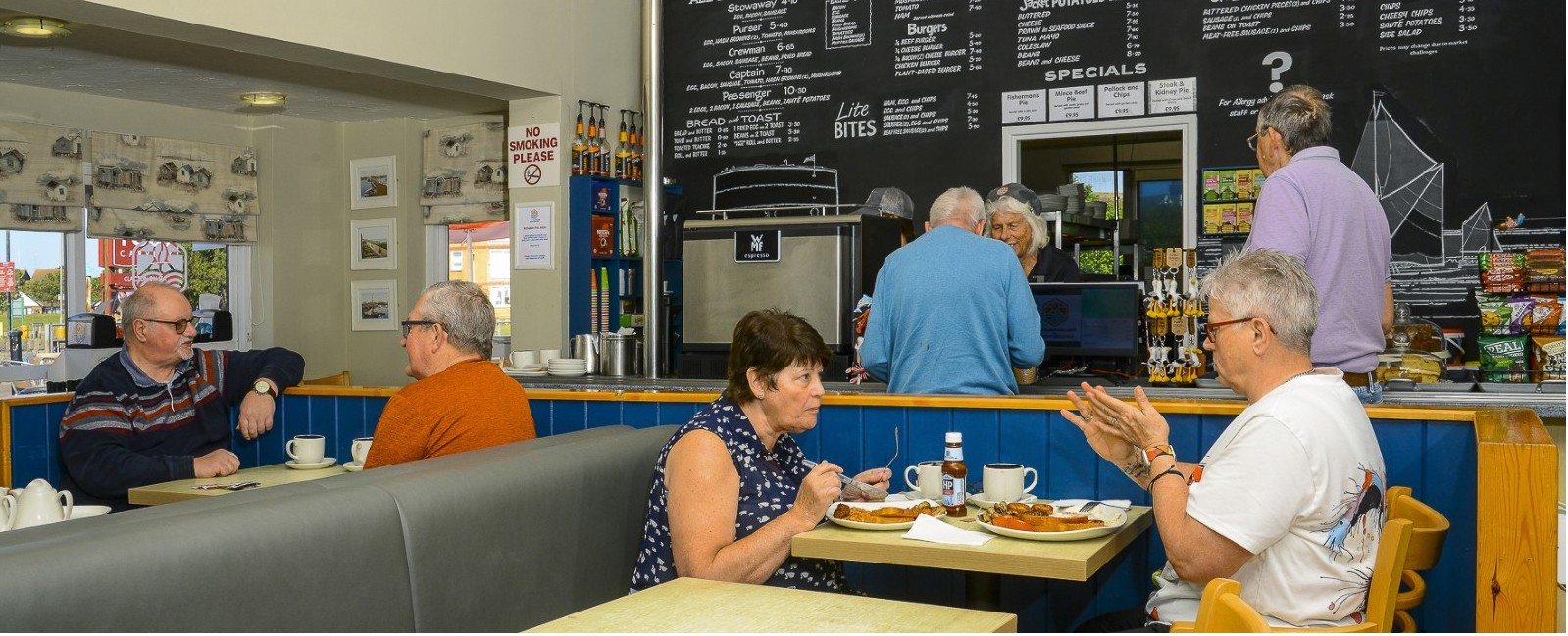 Having a chat during breakfast