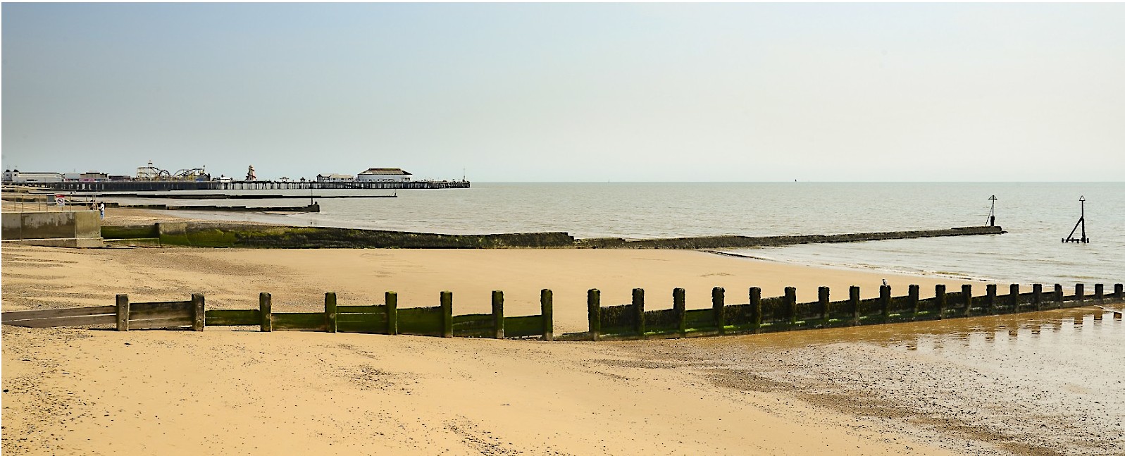 The tides out but too early for bathers.